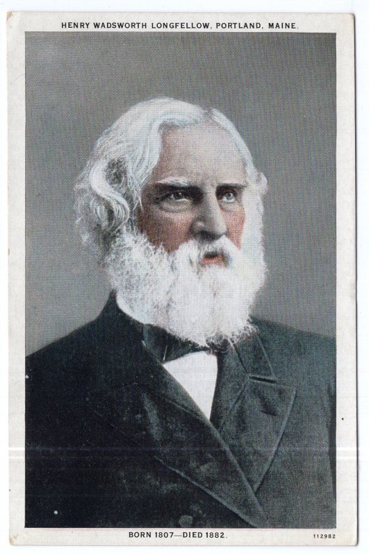 Henry Wadsworth Longfellow, Portland, Maine, Born 1807 - Died 1882