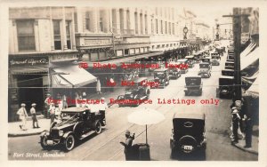 HI, Honolulu, Hawaii, RPPC, Fort Street, Business Section, Cigar Store