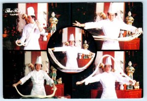 TAIPEI, TAIWAN ~ Chinese Noodle Making THE RITZ  HOTEL Chef  4x6 Postcard