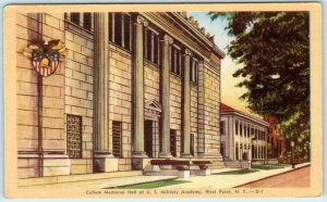 WEST POINT ~ U.S. MILITARY ACADEMY, New York NY   CULLUM MEMORIAL HALL Postcard