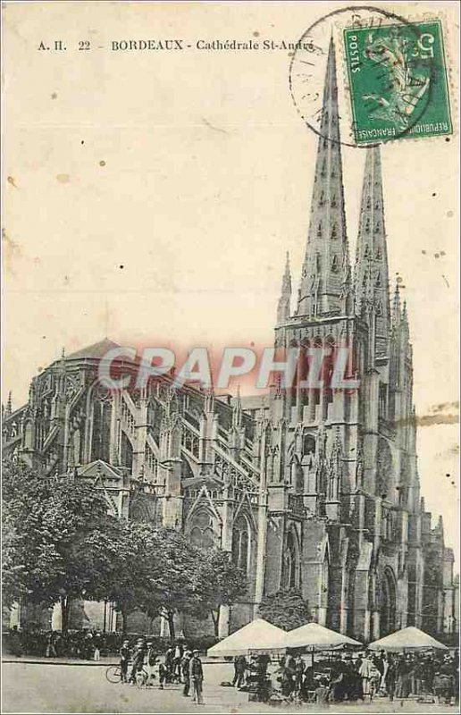 Postcard Old Bordeaux Cathedrale St Andre