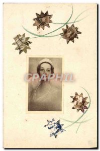 Postcard Old Queen Astrid Stamp Collage