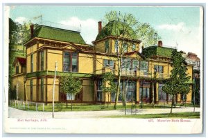 1906 Maurice Bath House Exterior Hot Springs Arkansas AR Posted Trees Postcard