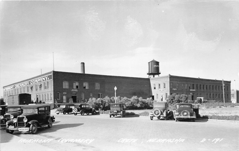 F56/ Crete Nebraska RPPC Postcard c1940s Fairmont Creamery