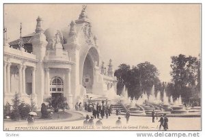 Exposition Coloniale de Marseille, Motif central du Grand Palais, Province-Al...