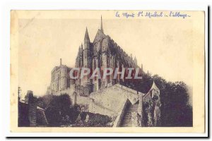 Mont Saint Michel Old Postcard L & # 39abbaye