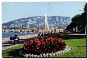 Modern Postcard Geneva Quai Wilson And The Jet d & # 39Eau