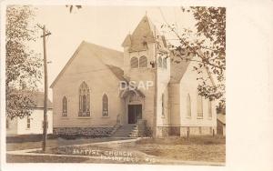 A55/ Plainfield Wisconsin Wi Postcard Photo RPPC 1912 Baptist Church Building 2