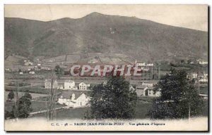 Old Postcard Saint Jean Pied de Port General view of & # 39Ispoure