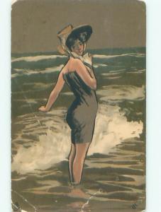 Divided-Back PRETTY WOMAN Risque Interest Postcard AA8184