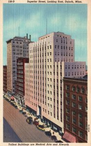 Postcard 1946 Superior Street Medical Arts & Alworth Building Duluth Minnesota