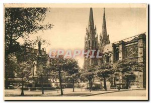 Old Postcard Auvergne Clermont Ferrand P D Cathedrale Notre Dame and Place de...