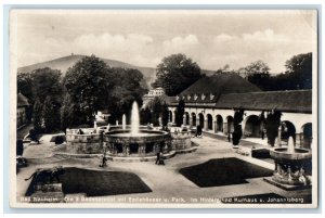 1933 3 Badesprudel Eadehauser Park Bad Nauheim Germany RPPC Photo Postcard