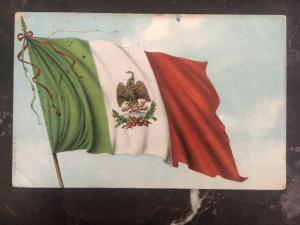 Mexico Picture Postcard Cover Mexican Flag To Morrison Il Usa