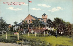 8th Maine Regiment Cottage, Peak's Island ME 1911 Antique Postcard North Berwick