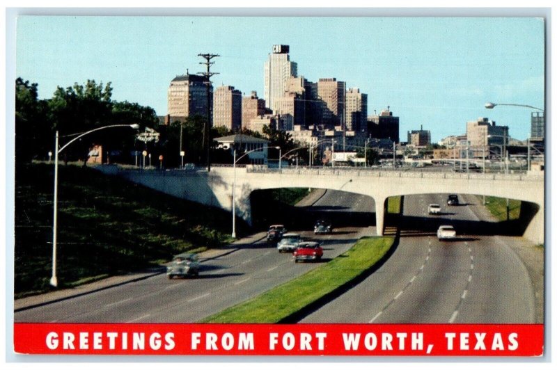 c1960 Greetings Stock Market Packing Center Fort Worth Texas TX Vintage Postcard