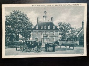 Vintage Postcard 1935 Royal Governors Palace Williamsburg Virginia