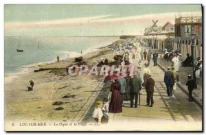 Old Postcard Luc Sur Mer and La Digue beach