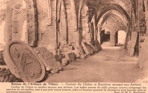 Belgium, De L'Abbaye De Villers Coulor Du Cloitre, Vintage Postcard