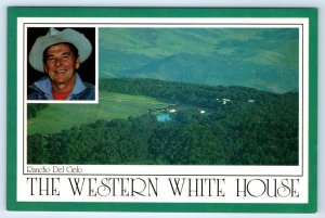 RANCHO DEL CIELO, CA ~ Western White House RONALD REAGAN 1980s ~ 4x6 Postcard