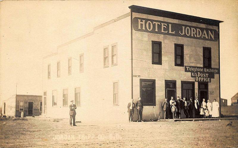 Jordan Tripp County SD Hotel Jordan Post Office Telephone Exchange RPPC Postcard