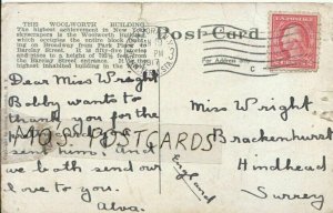 Genealogy Postcard - Wright - Brackenhurst - Hindhead - Surrey - Ref 7444A