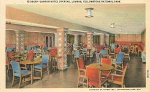 Postcard Wyoming Yellowstone Canyon Hotel Cocktail Lounge Haynes Teich 23-247