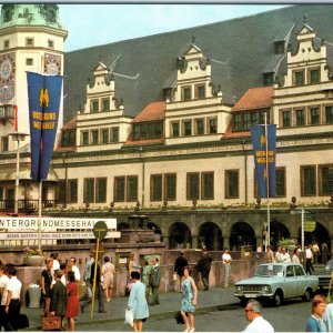 c1970s Leipzig, Germany Altes Rathaus Town Hall Underground Fair Crowd 4x6 M24