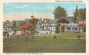 WEST SWANZEY, NH  New Hampshire    KNIGHTS OF PYTHIAS HOUSE    1925 Postcard