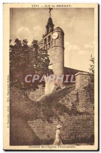 Old Postcard Island Brehat Tower of the Parish Church