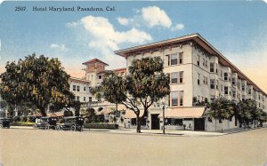 Pasadena California c1910 Postcard Hotel Maryland Cars