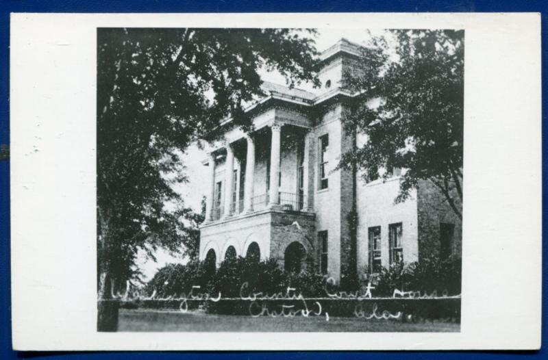 Chatom Alabama al Washington County Court House real photo postcard RPPC