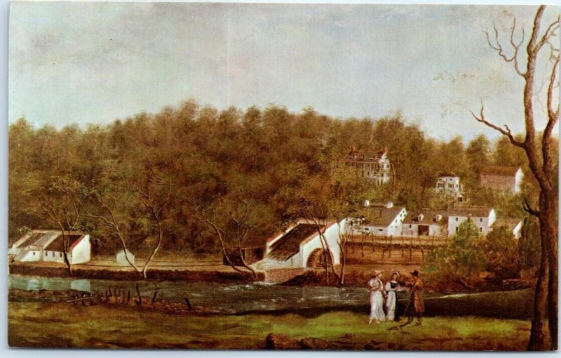 Postcard - The Du Pont Mills About 1840 by B. Otis, Hagley Museum - Delaware