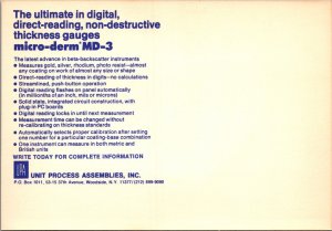 Advertising Card Unit Process Assemblies MD-3 Vintage Industrial