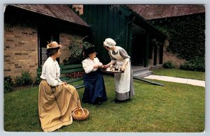 Maid Serving Tea, Woodside National Historical Park, Kitchener Ontario Postcard