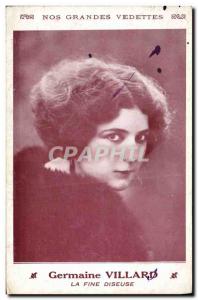 Old Postcard Germaine Villard fine fortune