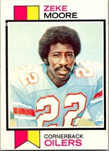 1973 Topps Football Card Zeke Moore Houston Oilers sk2555