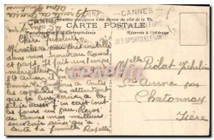 Postcard Old Cannes Beach View Boat