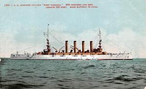 Military Battleship Postcard, Old Vintage Antique Military Ship Post Card US ...