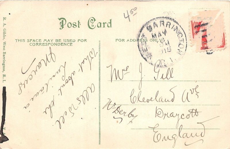 G60/ West Barrington Rhode Island Postcard c1910 East Shore Bay Spring