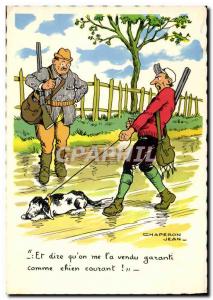 Postcard Modern Hunter Hunting Dog Jean Chepron