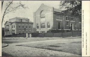 Clinton MA Library & Holden Memorial c1910 Postcard