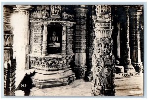 c1930s Memnath Temple 52 Gods Dilwara Mt. Abu Rajastha India RPPC Photo Postcard