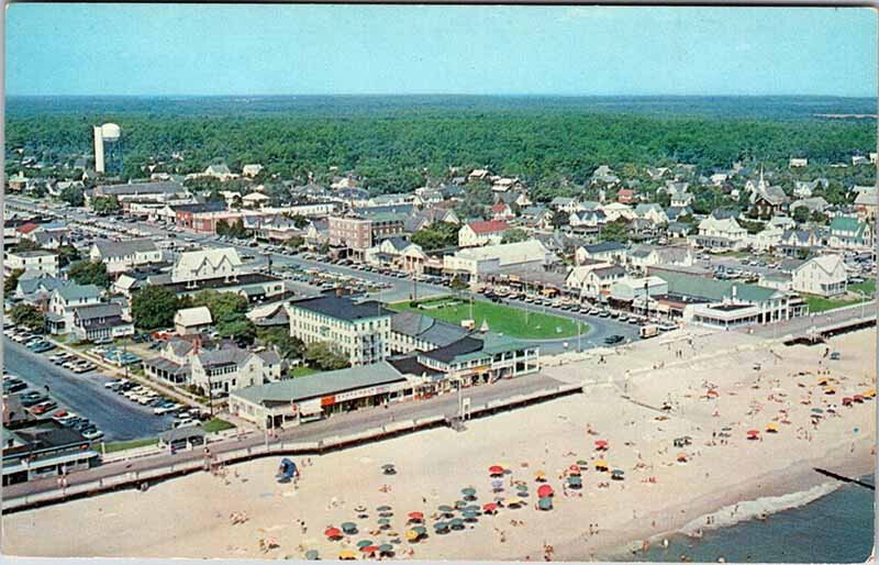 Postcard AERIAL VIEW SCENE Rehoboth Beach Delaware DE AO9582