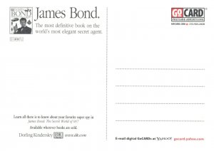 Postcard 007 James Bond Ad most definitive book on James Bond ad Bond girl