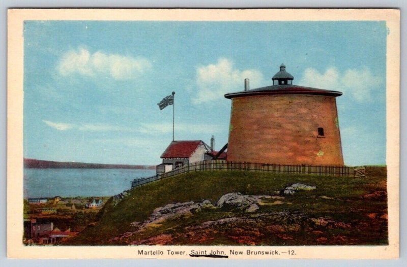 Martello Tower, St John, New Brunswick, Vintage PECO Postcard