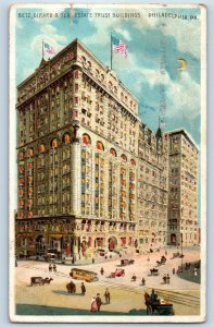 Betz Girard & Real Estate Trust Buildings Philadelphia PA Hold To Light Postcard