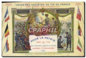 Old Postcard Lottery France Shooting companies Union For Fatherland For shoot...