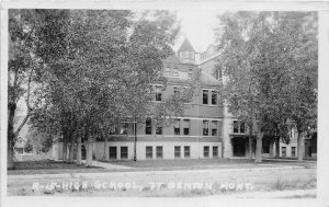 J55/ Fort Benton Montana RPPC Postcard c1940s High School Building 337