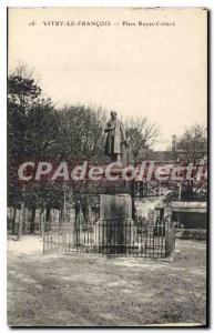 Old Postcard Vitry Le Francois Place Royer Collard